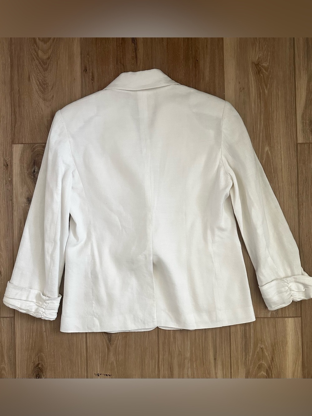 Alice + Olivia Shan Rolled Cuff Linen Blazer M - Picture 2 of 9